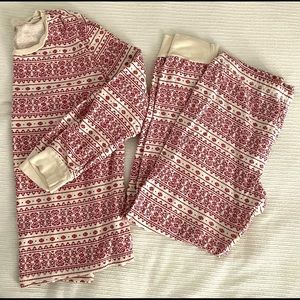Burt’s Bees Baby Women’s Fair Isle Bee Holiday Pajamas, Size L